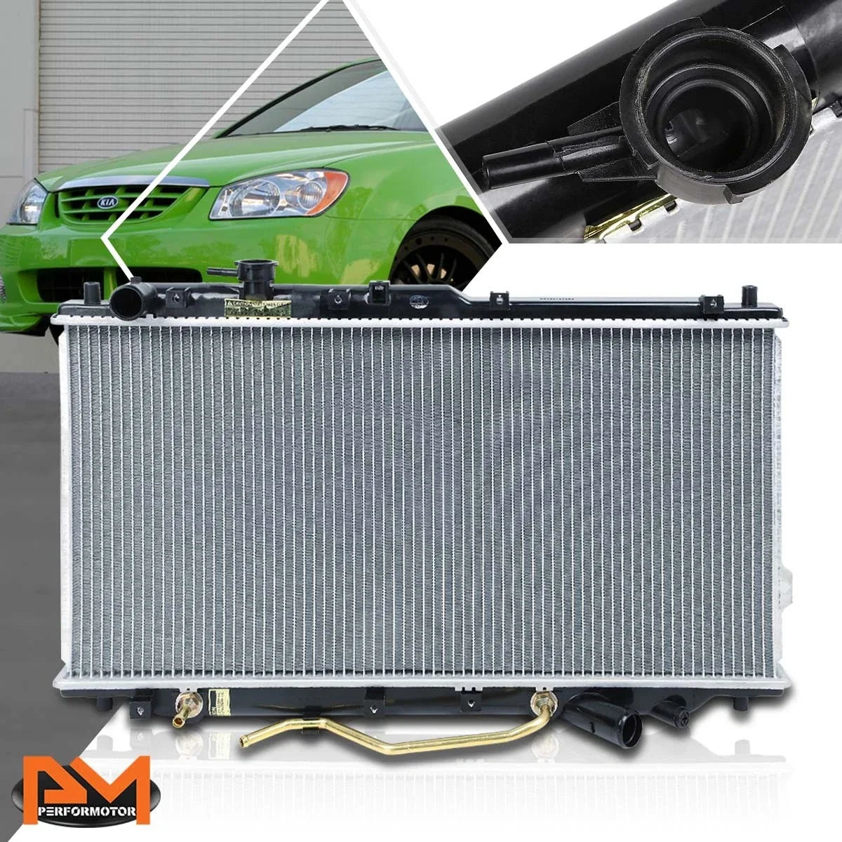 Aluminum Core Radiator for Kia Spectra 2000–2004 DPI-2441