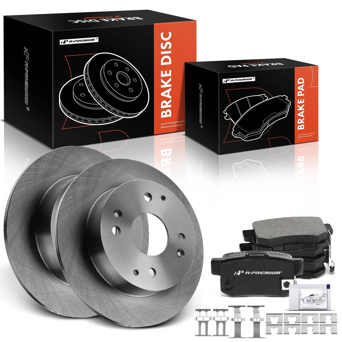 Rear Disc Brake Rotors & Ceramic Pads for Honda Accord (1998–2002)