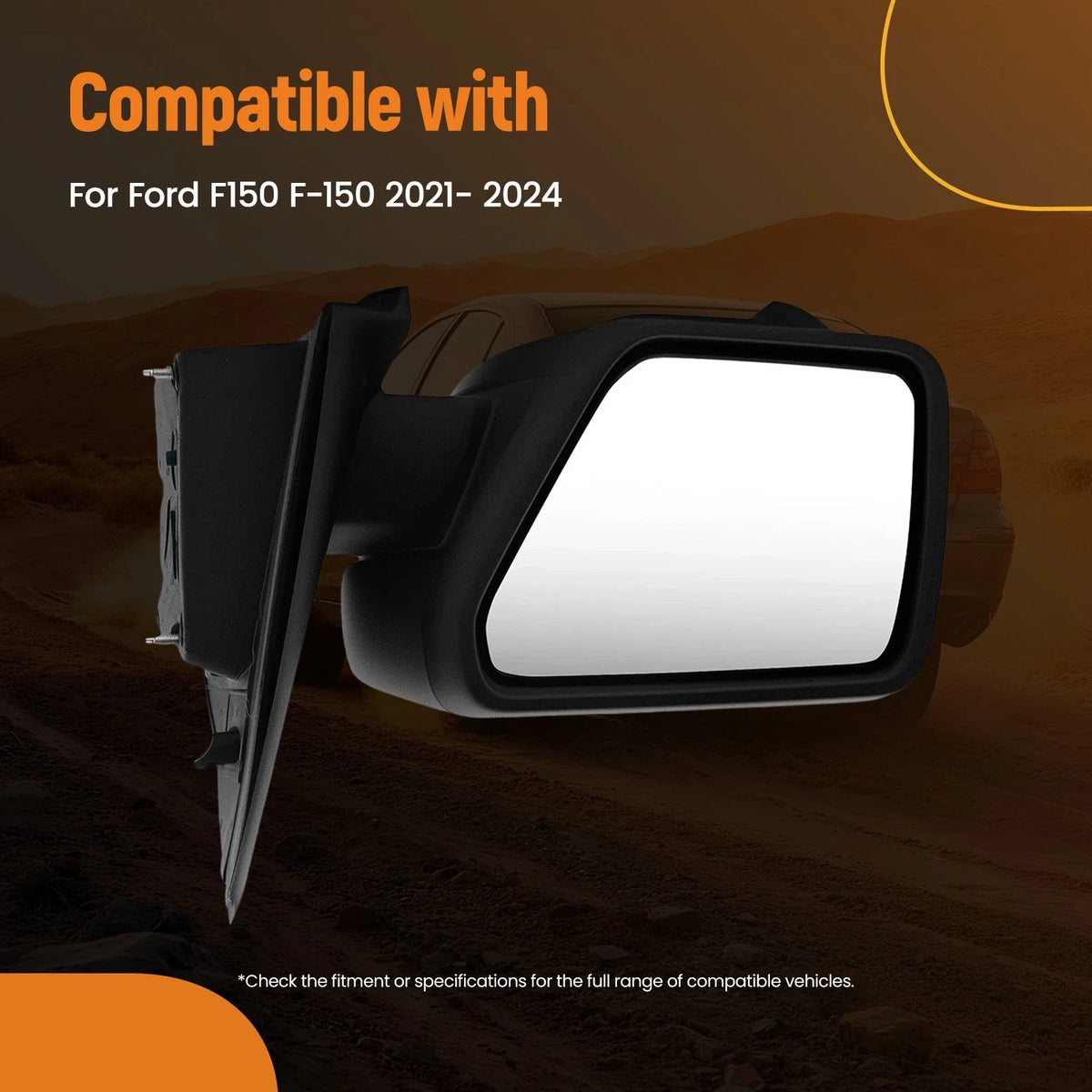 Left Side View Mirror for Ford F-150 Platinum (2021–2023) ML3Z17683 Heated