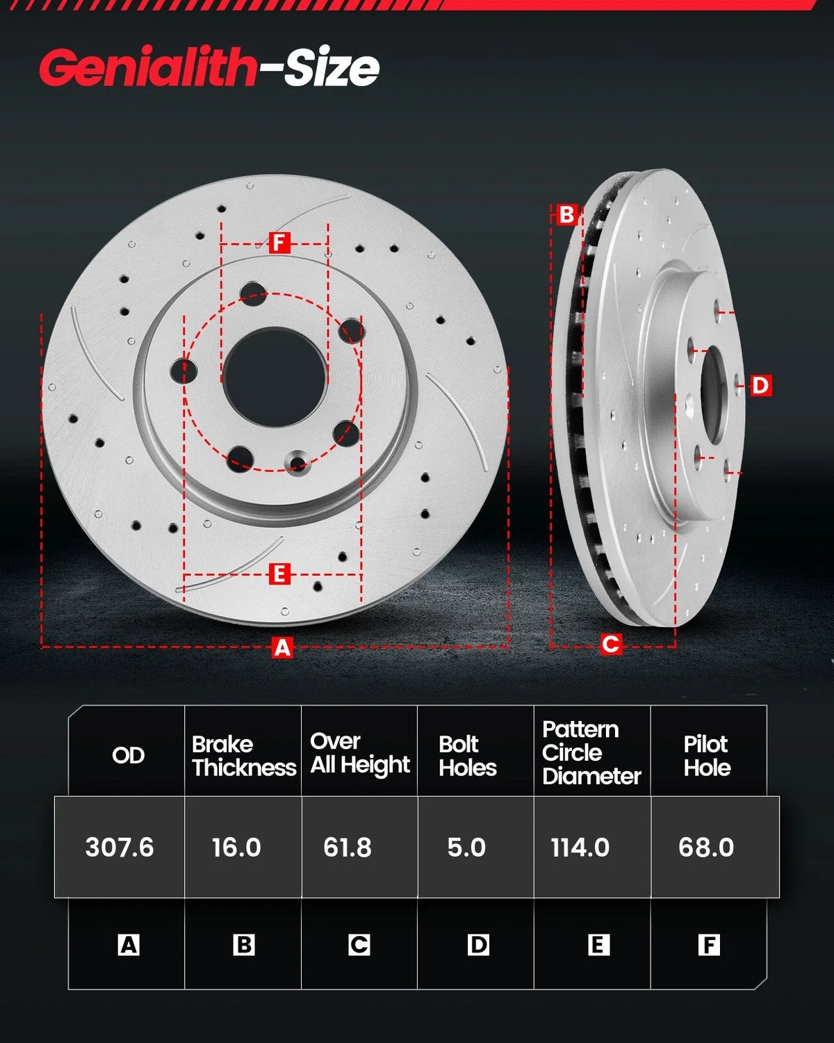 Set of 2 Rear Brake Rotors Ceramic Pads for Nissan Murano Pathfinder INFINITI QX60