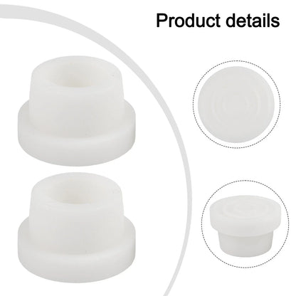 Set of 2 White Rubber Ladder Bumpers for Pool Ladder Tubing (1.90 Inch)