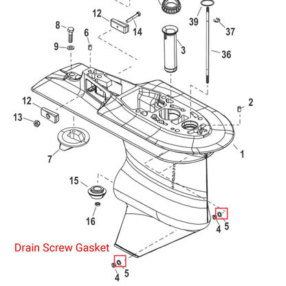 Oil Drain Plug Seal Washer Gasket for Mercury Outboard (Gear Housing)