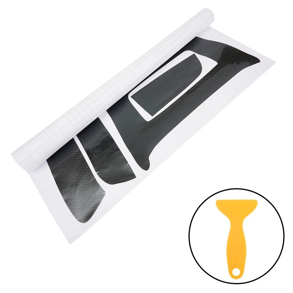 5D Interior Sticker Accessory for BMW 3-Series E90 (2005–2012) Black Carbon Fiber