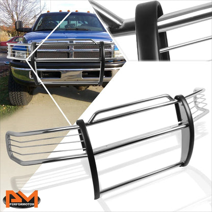 Front Bumper Brush Grille Guard Protector Chrome for Dodge Ram 1500-3500 (1994–2001)