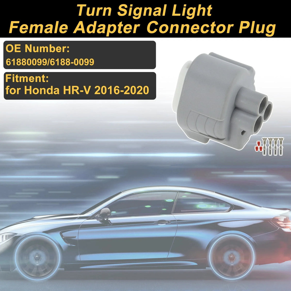 3 Pin Turn Signal Light Connector Plug for Honda HR-V (2016–2020)