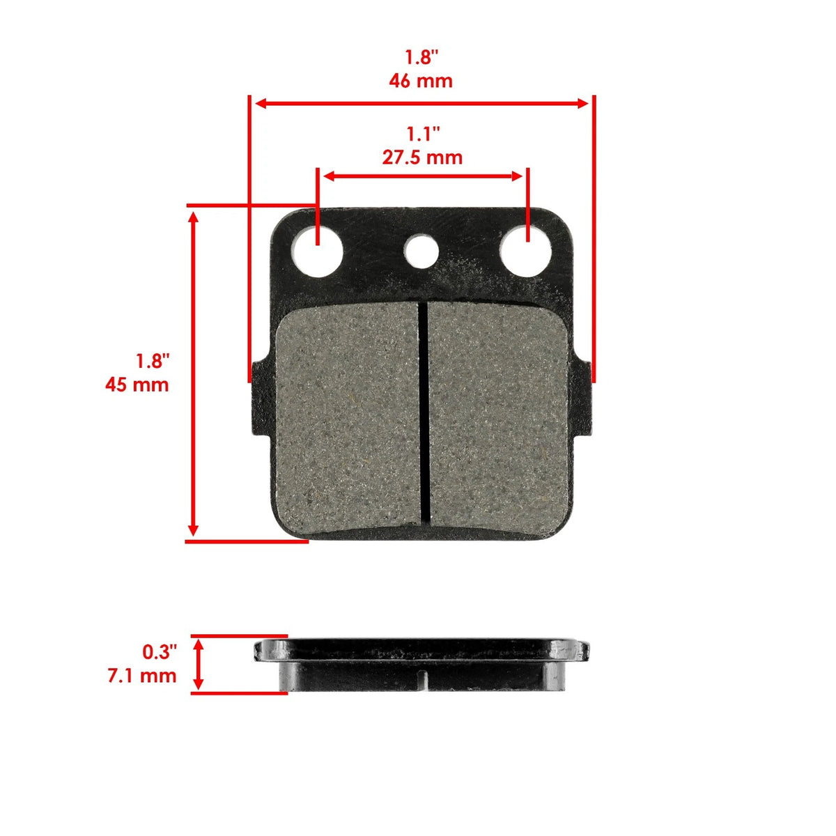 Set of 4 Front & Rear Brake Pads for Honda ATC250R (1982–1984) MP249AA2001