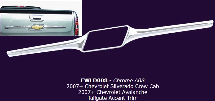 Chrome Tailgate Accent Molding for Chevy Silverado Avalanche (2007–2013) EWLD008