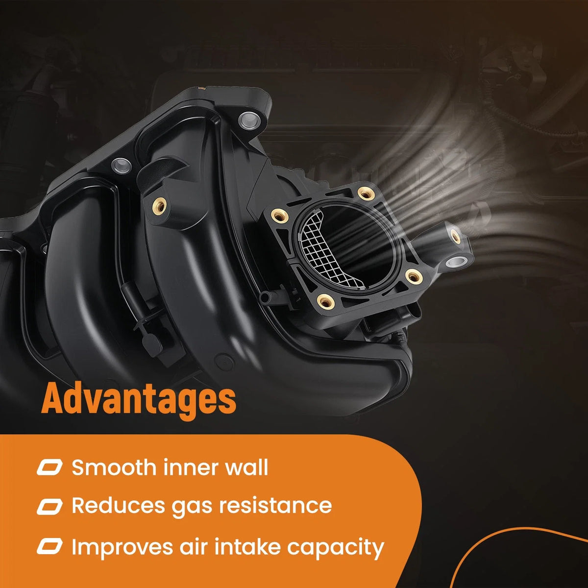 Inlet Intake Manifold for Toyota Corolla MR2 Matrix 1.8L (2000–2019) 17120-37022