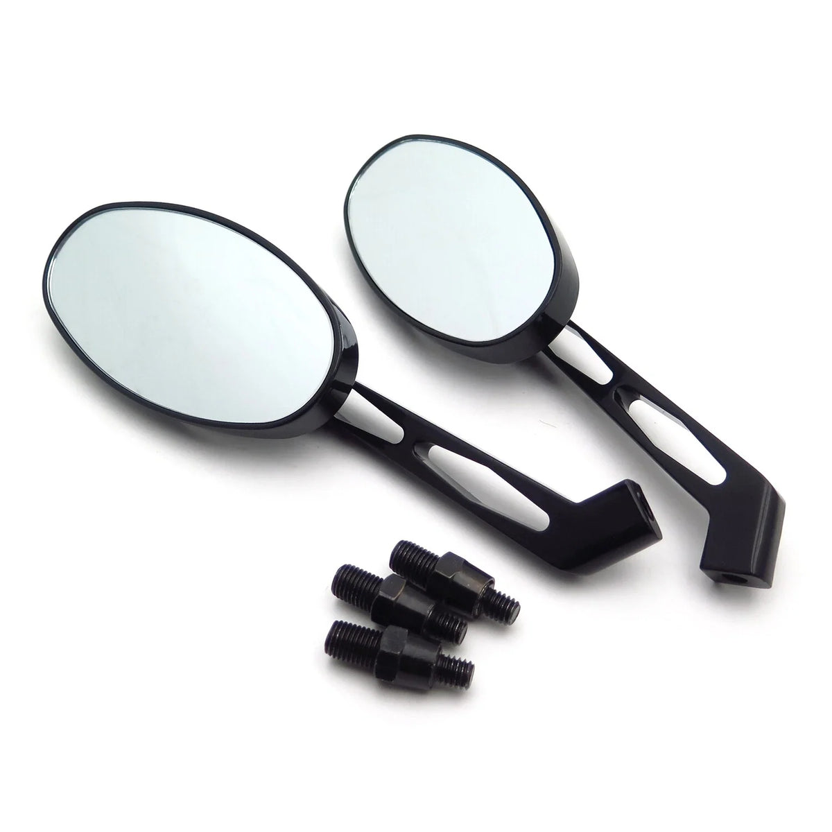 Black Oval Diamond Stem for Harley Touring Dyna Softail Fat Boy (All Years)