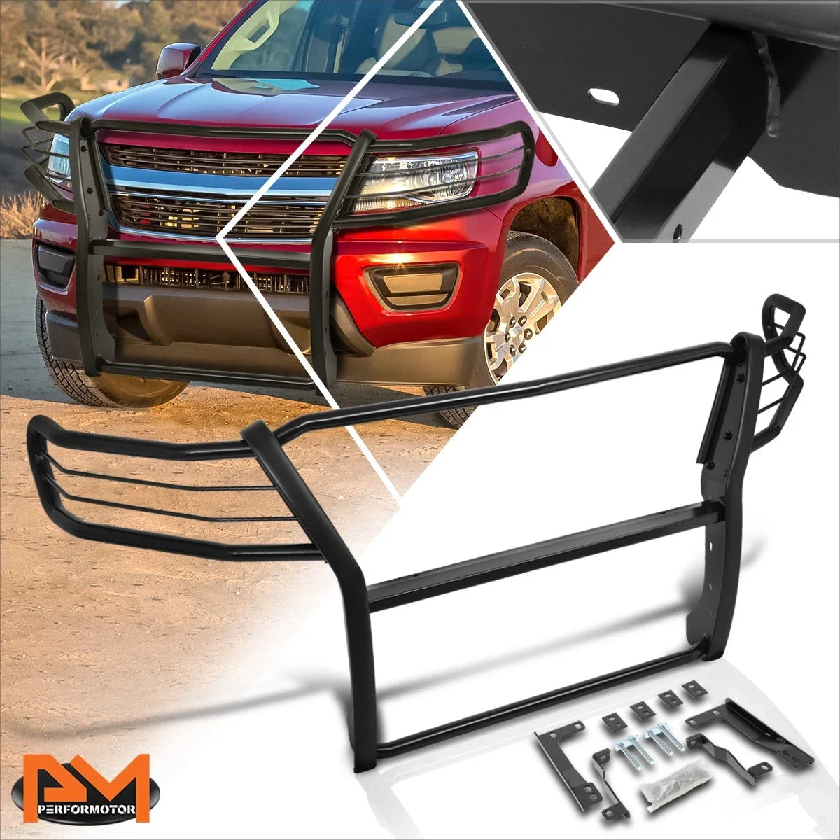 Front Bumper Brush Grille Guard for Chevy Colorado (2015–2019) - Coated Black
