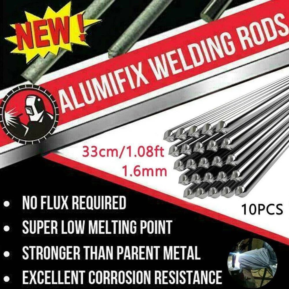 10X Easy Melt Welding Rods Low Temp Aluminum Wire 1.6mm x 330mm