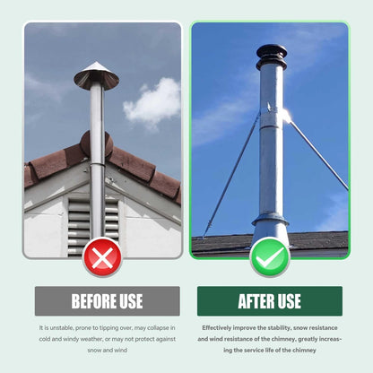 Roof Bracket Support Kit for Chimney Pipes (Universal Fit)