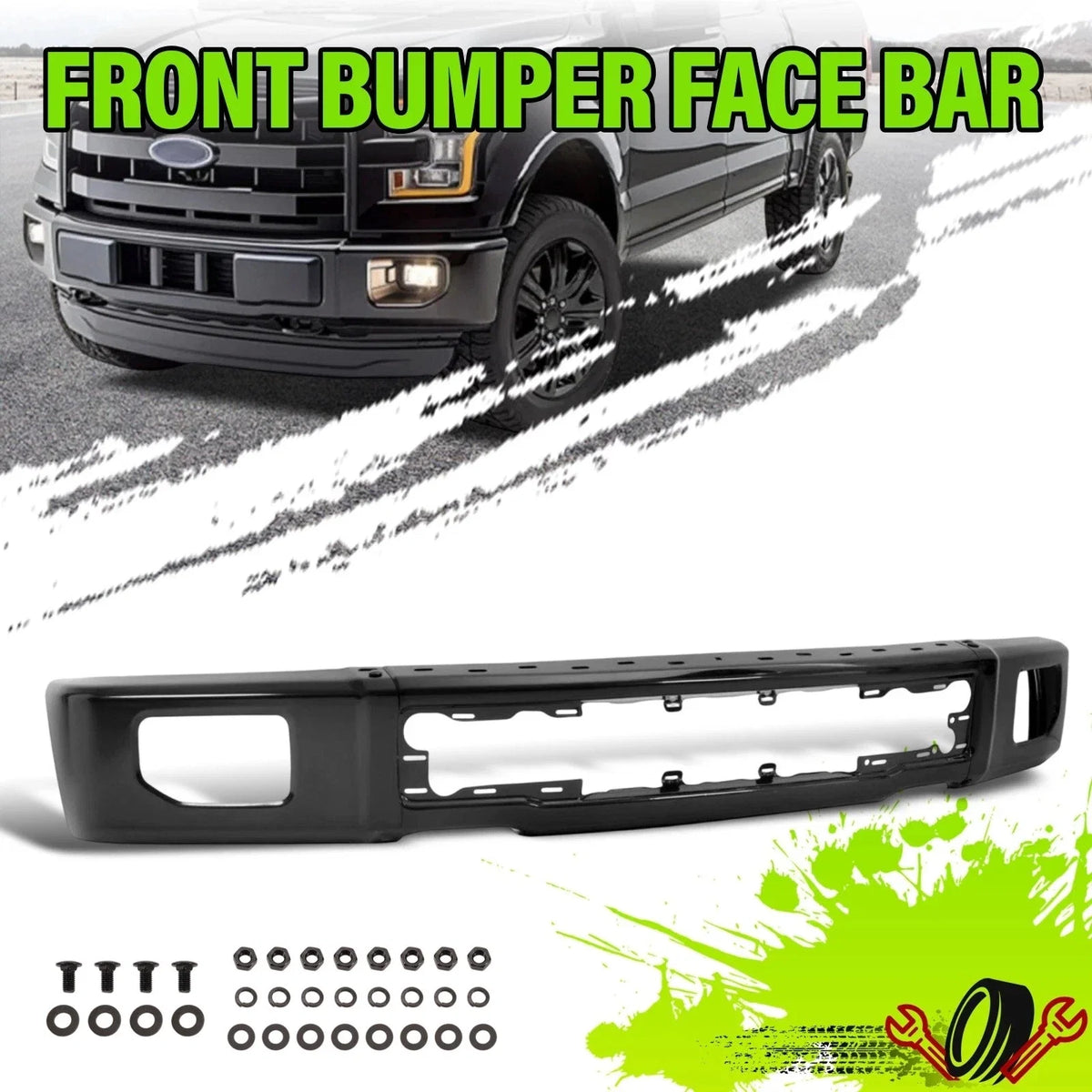 Front Bumper Face Bar for Ford F-150 (2015–2017) with Fog Light Holes