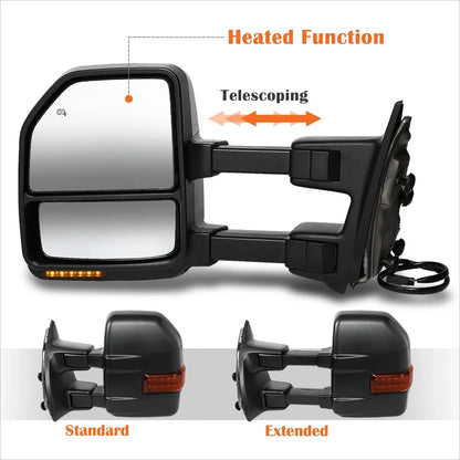 Powered Heated Towing Mirror w/LED Signal for Ford Super Duty (2008–2016)