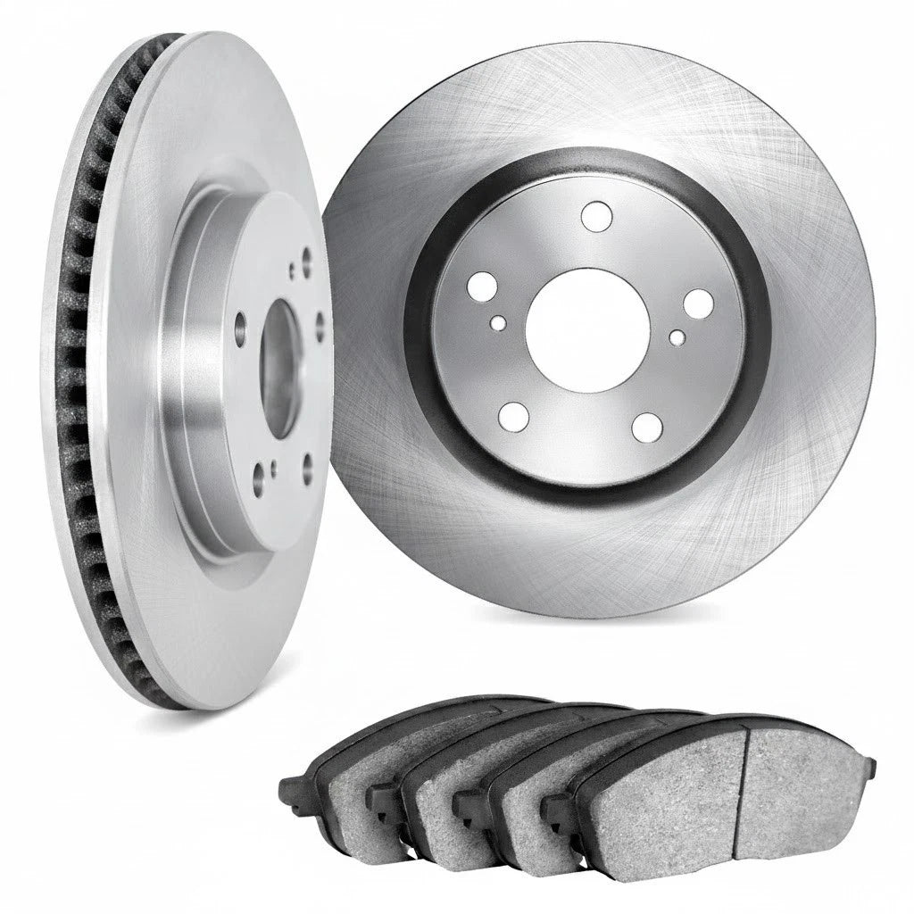 Brake Set for Toyota Land Cruiser (1998–2007) | Rear | Cast Iron Rotor | ALX-PAU-DF-6502-76575-CLA5