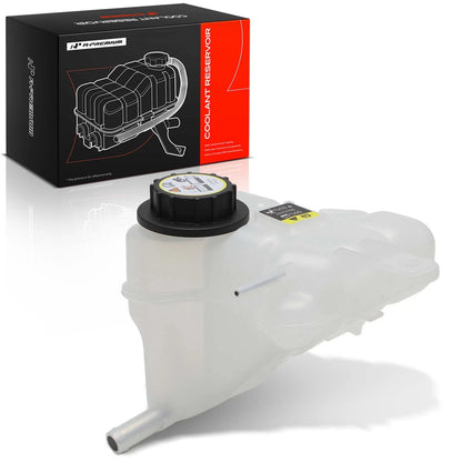 Front Engine Coolant Reservoir w/Cap for Ford Fusion, Lincoln MKZ (2010–2012) - 9C3Z8101B, 9E5Z8A080A, AE5Z8A080A, AE5Z8A080C, BE5Z8A080B, 603-333