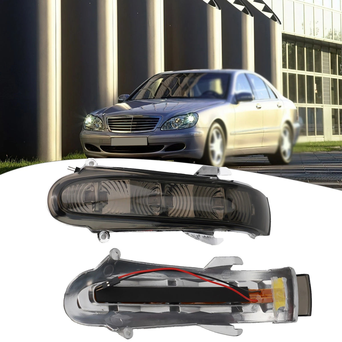 1 Pair Side Mirror Turn Signal Light for Mercedes W220 S320 (1999–2006)