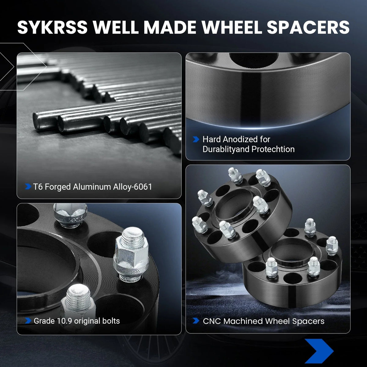 6x5.5 Wheel Spacers 2" Hub Centric for 2019–2024 Ram 1500 (2019–2024)