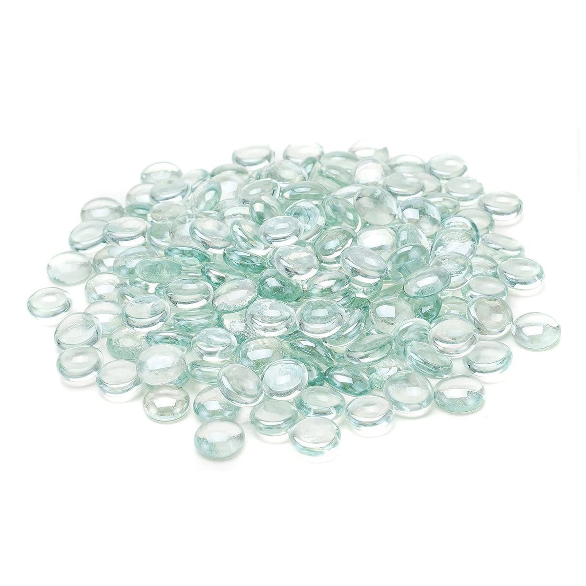 10-Pound Fire Glass Beads for Pit Fireplace (1/2", Crystal Ice)