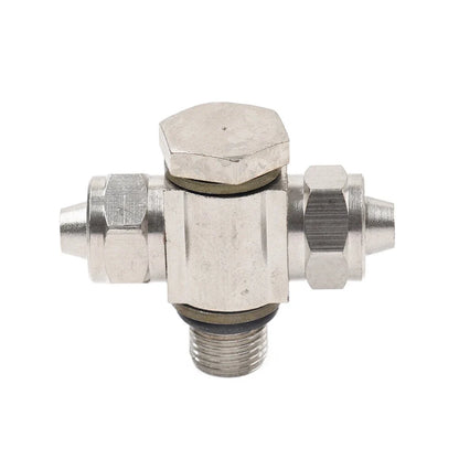 1PC 1/8 Thread Air Valve Three-way Metal Connector for Tire Changer Machine