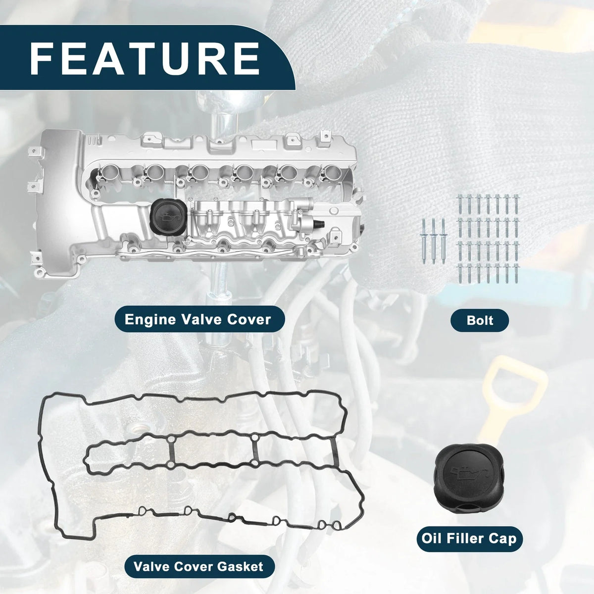 Engine Valve Cover with Gasket No. 11127565284 for BMW 135i (2008–2011)