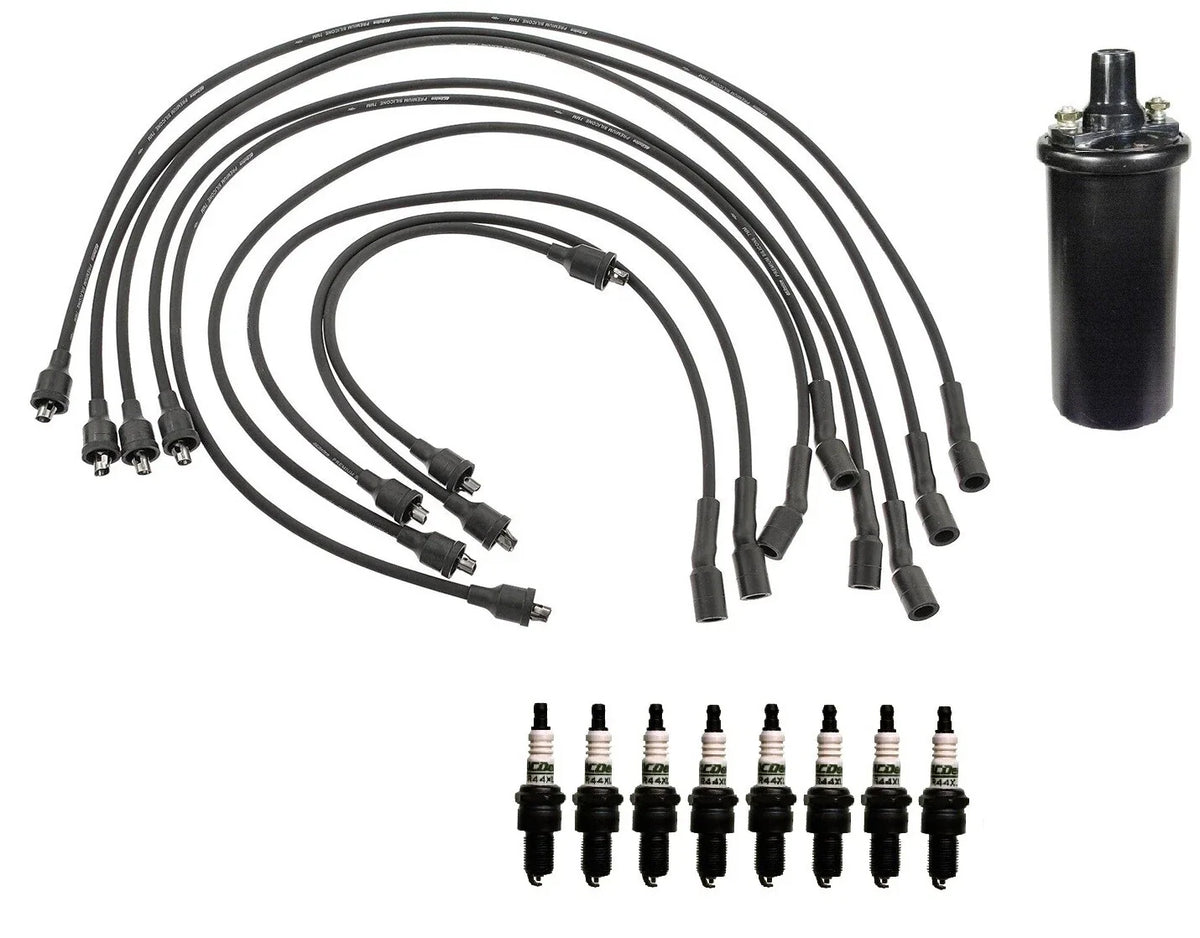Ignition Wires & 8 Spark Plugs Kit for Chevy Bel Air/Brookwood (1950–1975)