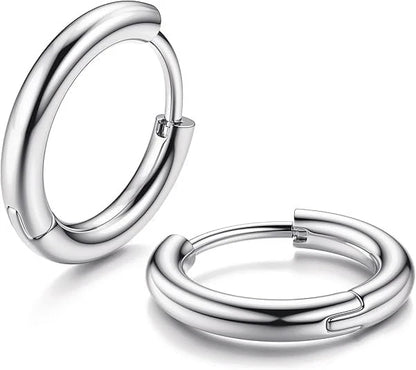Set of 10 Pairs Titanium Earrings 8mm, 10mm, 12mm, 14mm, 16mm