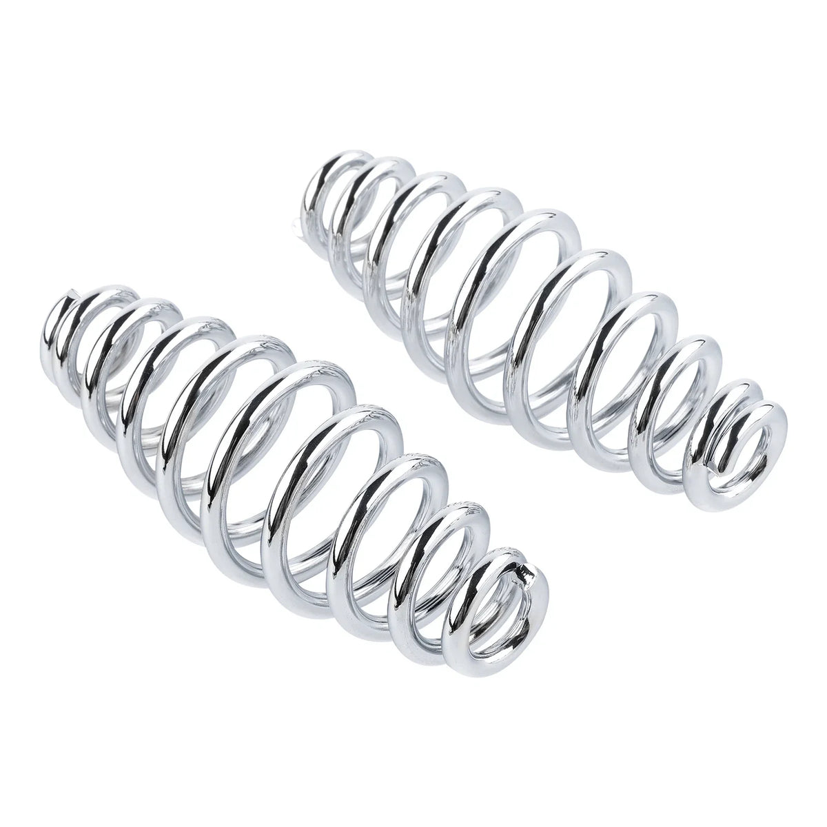 Pair Chrome 5" Barrel Solo Seat Springs for Harley Bobber, Honda, Yamaha, Suzuki