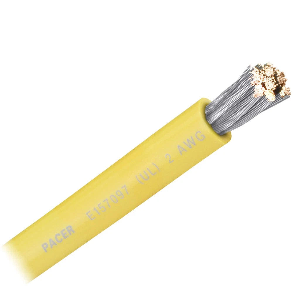 2X 2 AWG Battery Cable for Pacer (WUL2YL-FT) - Yellow, Sold By The Foot