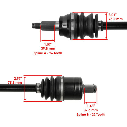 Complete CV Joint Axle for Polaris RZR XP 1000 EPS (2014–2016) SK3442AX181GR