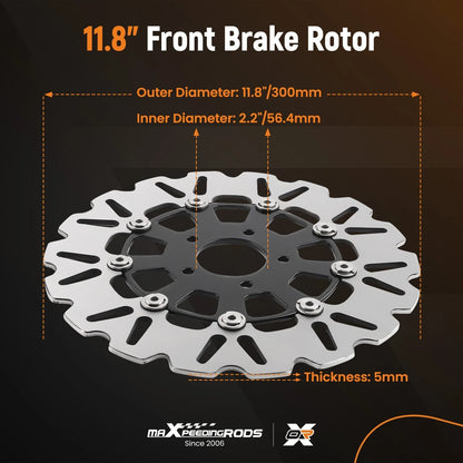 Floating Front Brake Rotor for Harley-Davidson Trike (2009–2019) Softail (2015–2024)