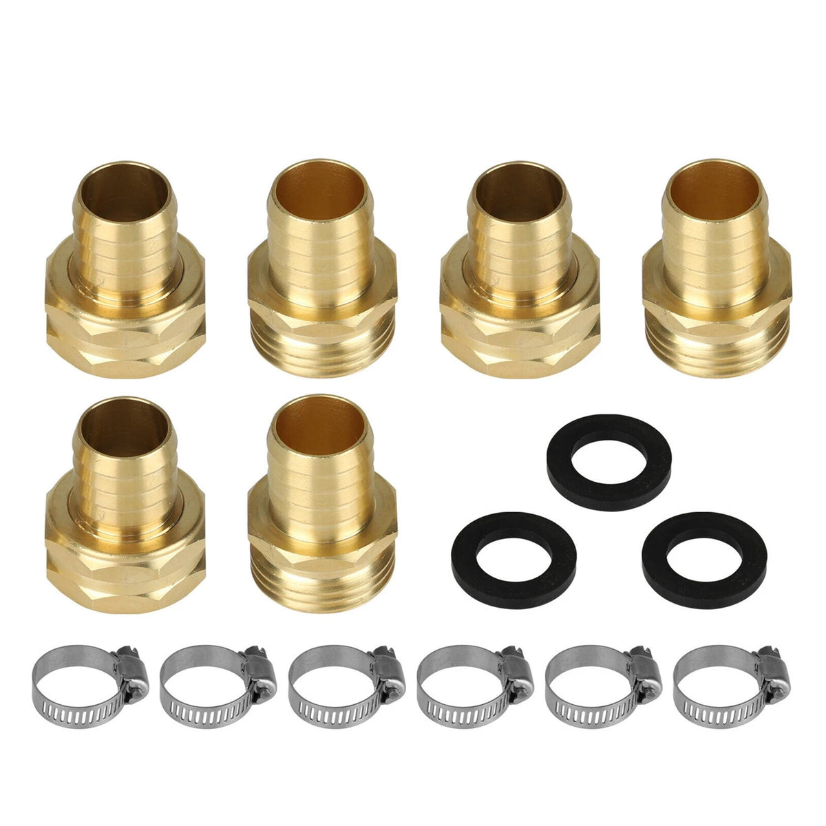 3/4" Garden Water Hose Repair Connector Mender Kit (3 in 1)
