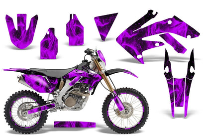 Graphic Stickers +#PLT/RIM Decals for Honda CRF250X (2004–2017) Flames PU