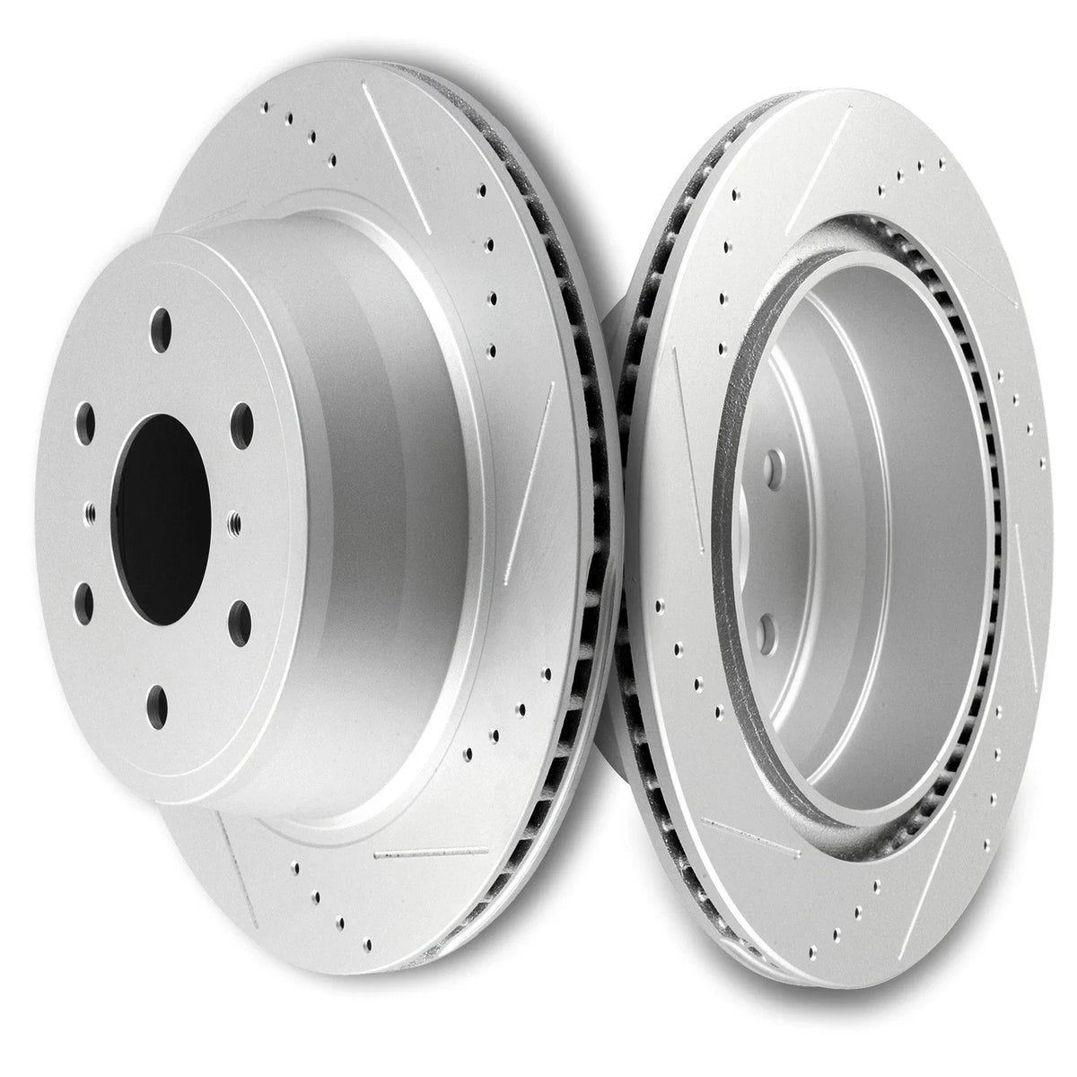 Set of 4 Drilled Rotors & Brake Pads for Chevy GMC Silverado Sierra 1500 Tahoe