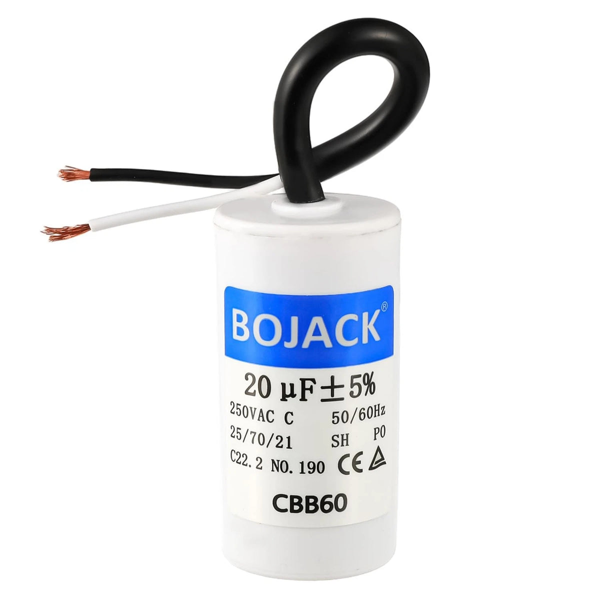 20 uF Run Capacitor for BOJACK (250V AC, 50/60Hz)