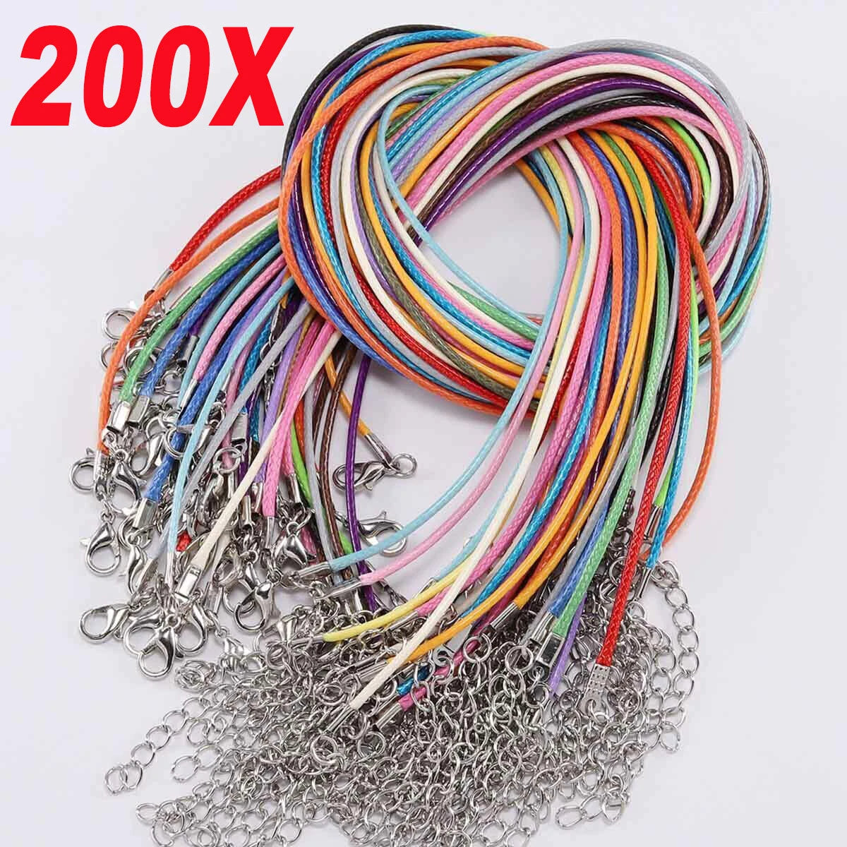 Braided Leather Necklace Cord for DIY Jewelry (200#)