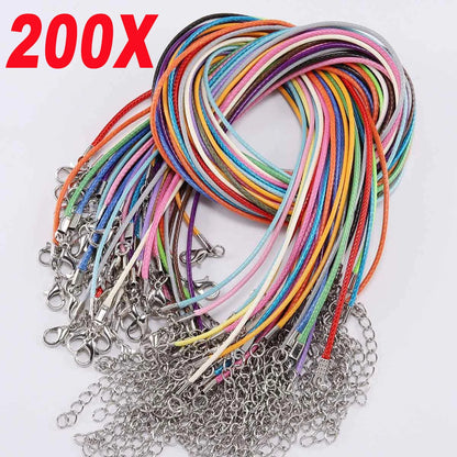 Braided Leather Necklace Cord for DIY Jewelry (200#)