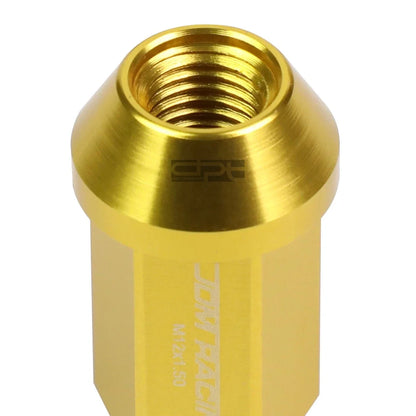 20X M12 X 1.5 Locking Lug Nut Set for Racing Wheels - Gold