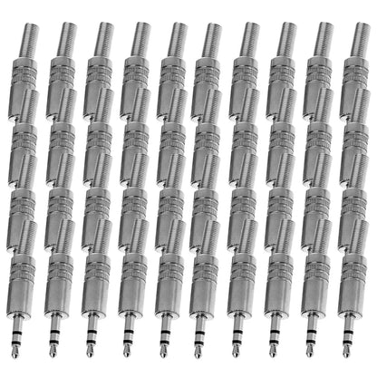 40Pcs 3.5mm Stereo Male Audio TRS Plug Adapter Connector