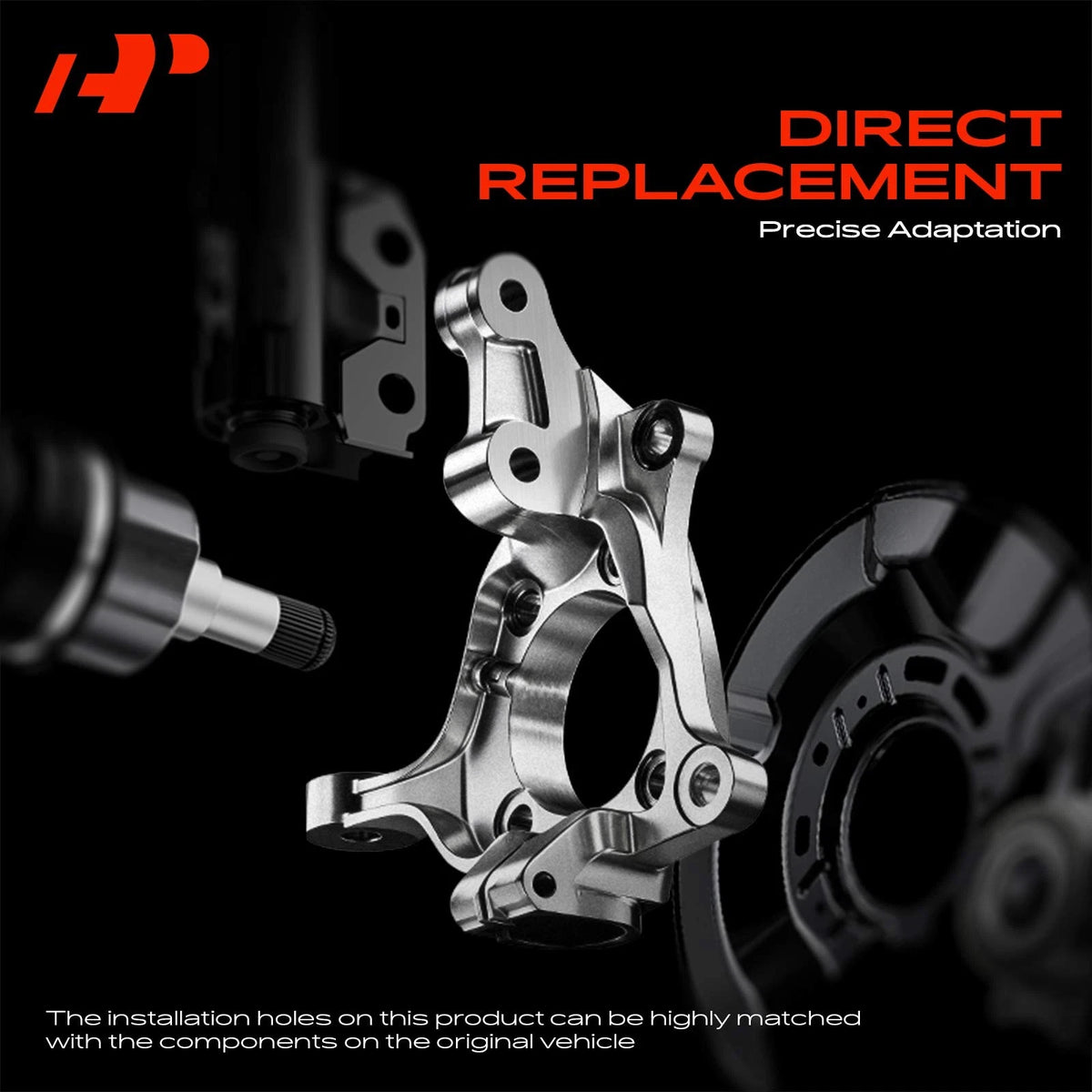 2X Front Steering Knuckle for Mercedes-Benz CLS450 E300 E350 E400 (2017–2023)