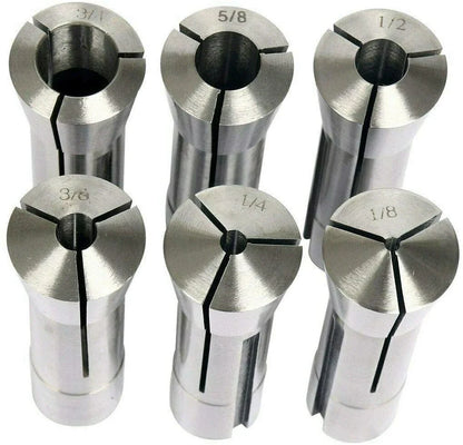 Precision R8 Collet Mill Chuck Holder Tool Set for Bridgeport (1/8"–3/4")