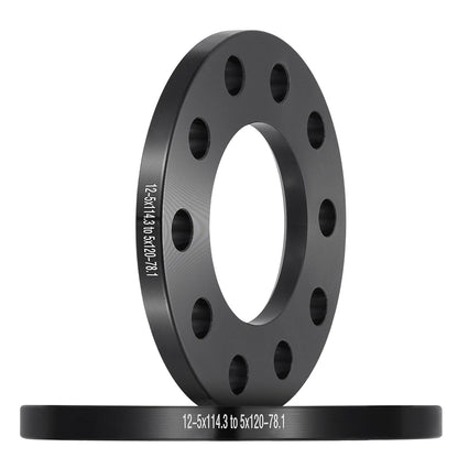 2pcs 1/2 in Wheel Spacers 5x114.3 or 5x120 for Chevy Camaro Cadillac (78.1CB)