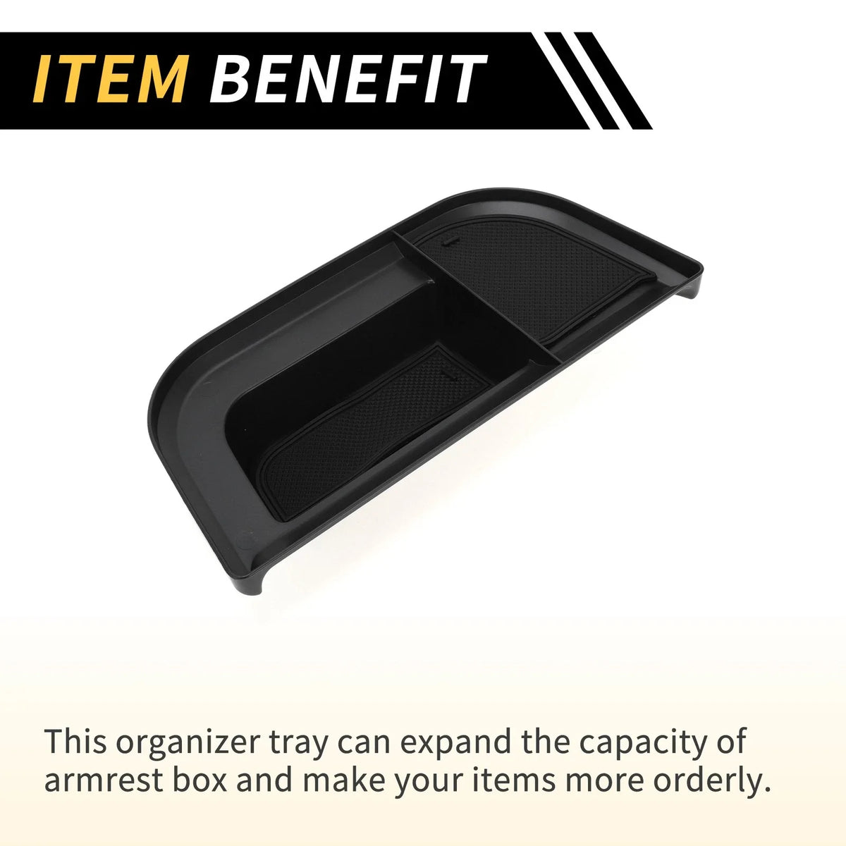 Center Console Organizer Tray for Ford Maverick (2022–2024) Black