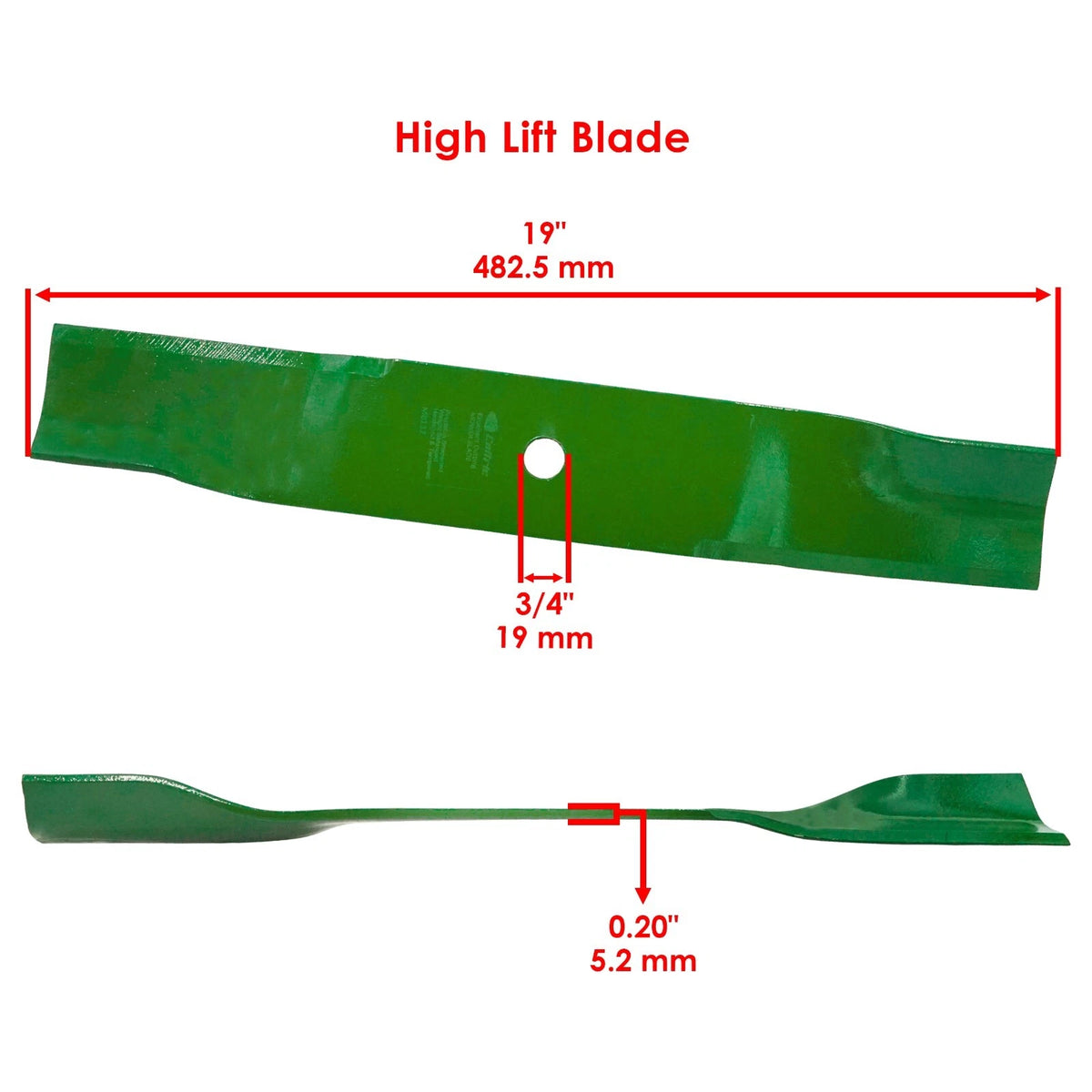 54" Deck Blade with Nuts for Cub Cadet LZ-54 (MB13712+NU16412)
