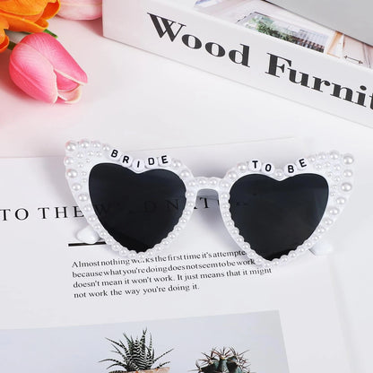 Heart Sunglasses for Bride to Be Bachelorette Party