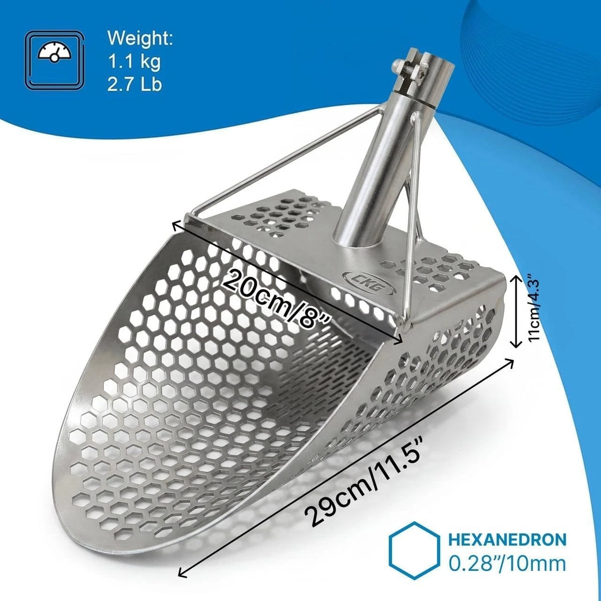 CKG PRO Stainless Steel Scoop for Automotive Applications