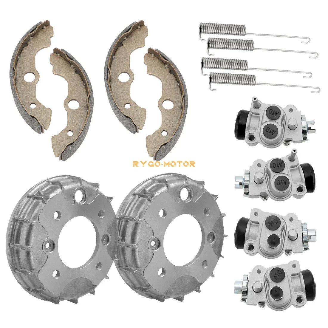Front Brake Drum Wheel Cylinders & Shoes Kit for Honda Fourtrax 300 (1998–2000)