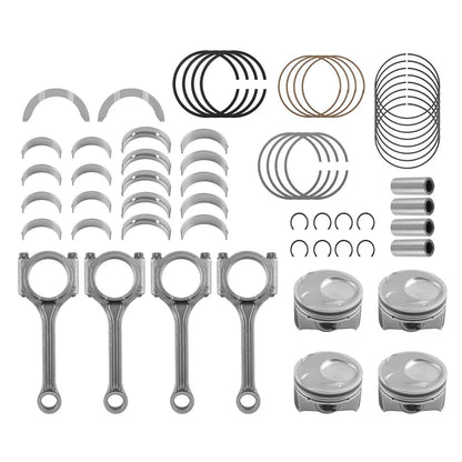 Set of 4 Piston & Rings Connecting Rod Kit for Hyundai Tucson Kia 2.0L (2014–2018)