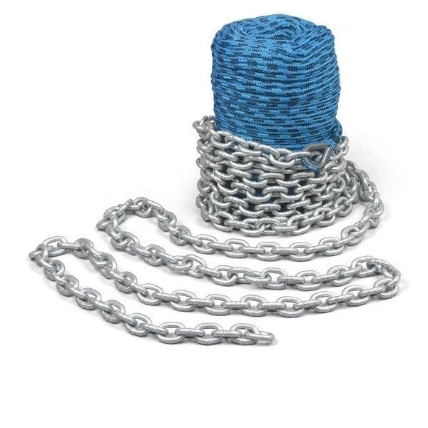TRAC Anchor Rode 200' 7mm Rope & 20' 1/4" Chain for Boats (69083)