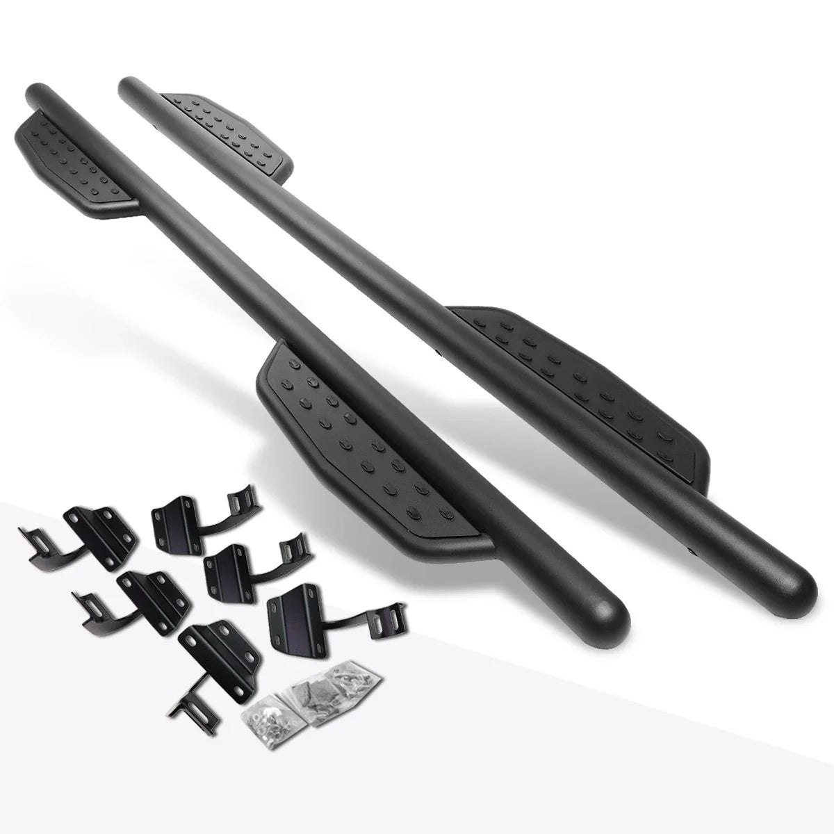 Set of 2 Round Tubing 3" Side Step Nerf Bars for Ford F150 Crew Cab (2015–2020)